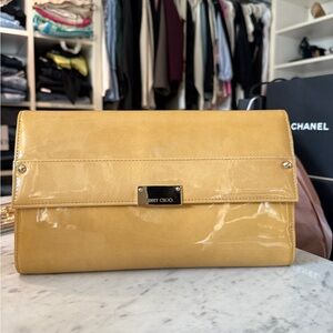 Jimmy Choo Beige Clutch Bag
